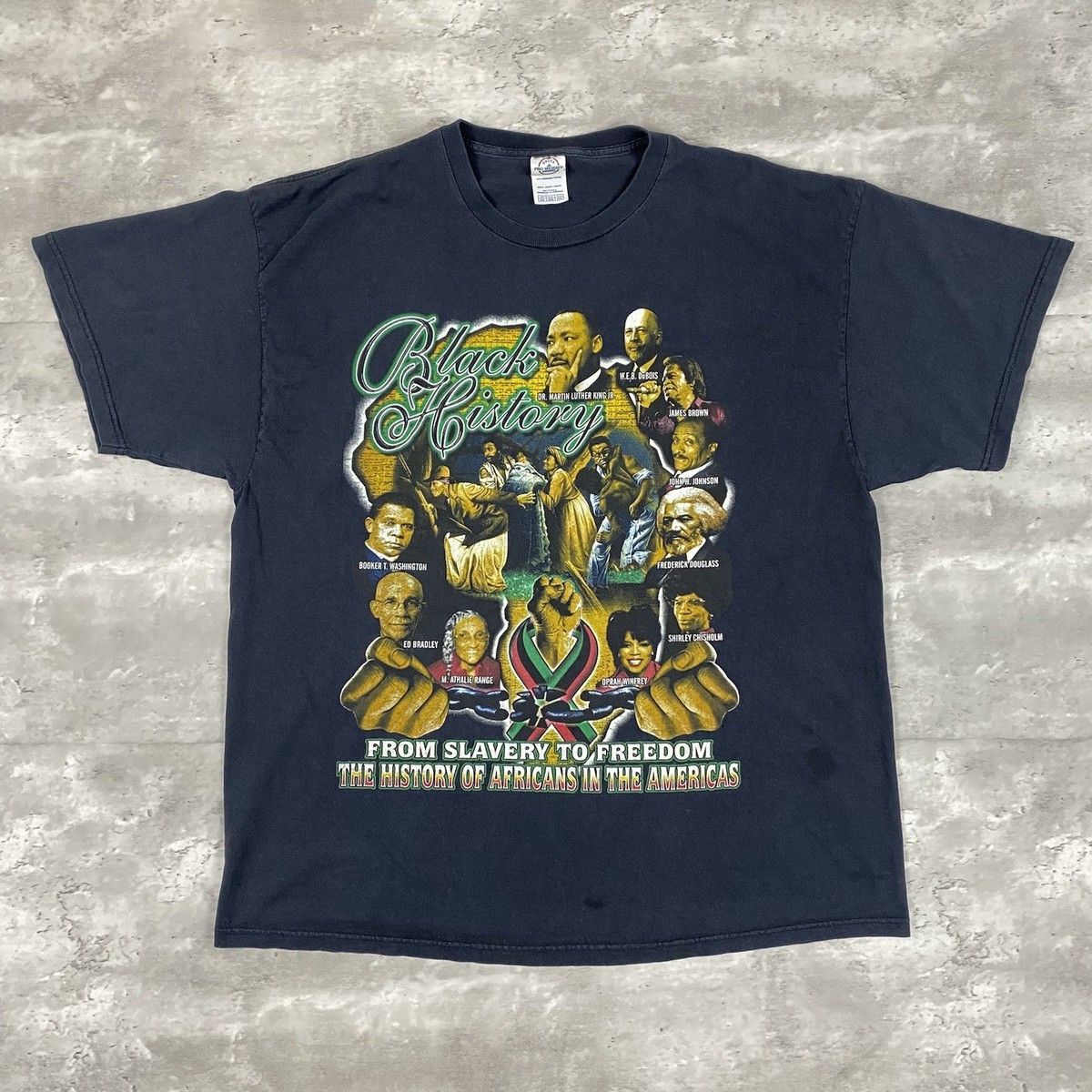 vintage BLACK HISTORY GREAT AFRICAN AMERICANS t shirt 2XL y2k