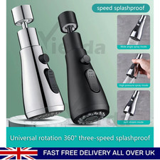 360° Kitchen Sink Faucet Tap Water Spray Head Swivel Extender Nozzle Replacement