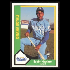 Bobby Meacham #189 1990 CMC Minor League Omaha Royals Baseball Card MLB NM