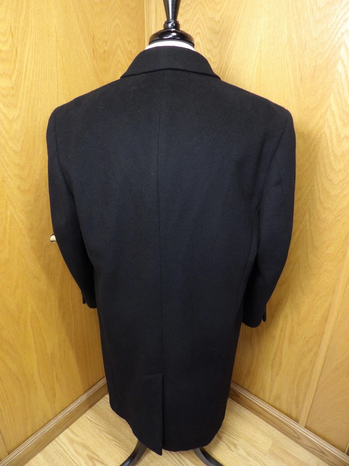 Stafford Overcoat Top Coat Winter Coat 40s Black Wool blend Z#2 - Image 2 of 4