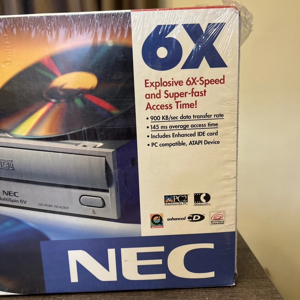 Nec Multispin 6v 6x-Speed Internal CD-ROM Reader CDR-1350A BRAND NEW - Image 2 of 4