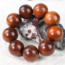 30mm 9 Prayer Beads Men Buddha Lucky Bracelet Natural Wood Jewelry Accessories