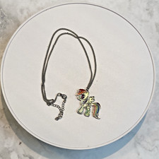 NWOT RARE 2012 MY LITTLE PONY RAINBOW DASH STAINLESS PENDANT ADJUSTABLE CHAIN