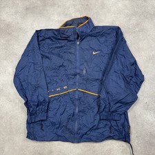 Nike Track Jacket Mens Medium Vintage 90s Windbreaker, Navy