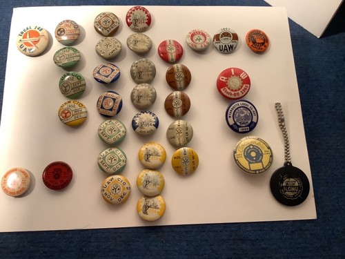 Vintage Union Affiliated Pin Back Buttons Group of 34