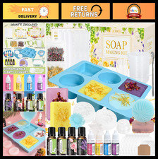 DIY Soap Making Kit for Adults  Kids - Shea Butter, Glycerin, Molds, Dyes, Scen