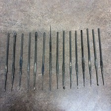 Lot If 15 Steel Micro Crochet Hooks USA Size 00, 3, 7, 8, 9, 10, 11, 12  14