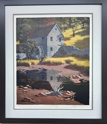 George T. Mayers ''October Day''  FRAMED SIGNED & # ART  Fall Landscape Nature NEW