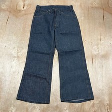 Vintage Toughskins 70's Kids Jeans Pants Blue Zip Up Sears Size 16 Slim Flair