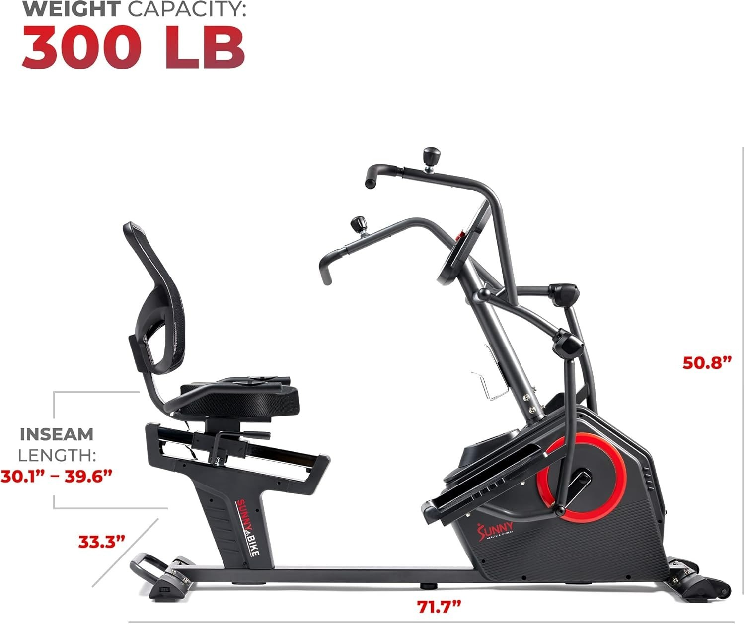Recumbent Exercise Bike Cross Trainer Elliptical Machine Indoor Stationary Smart