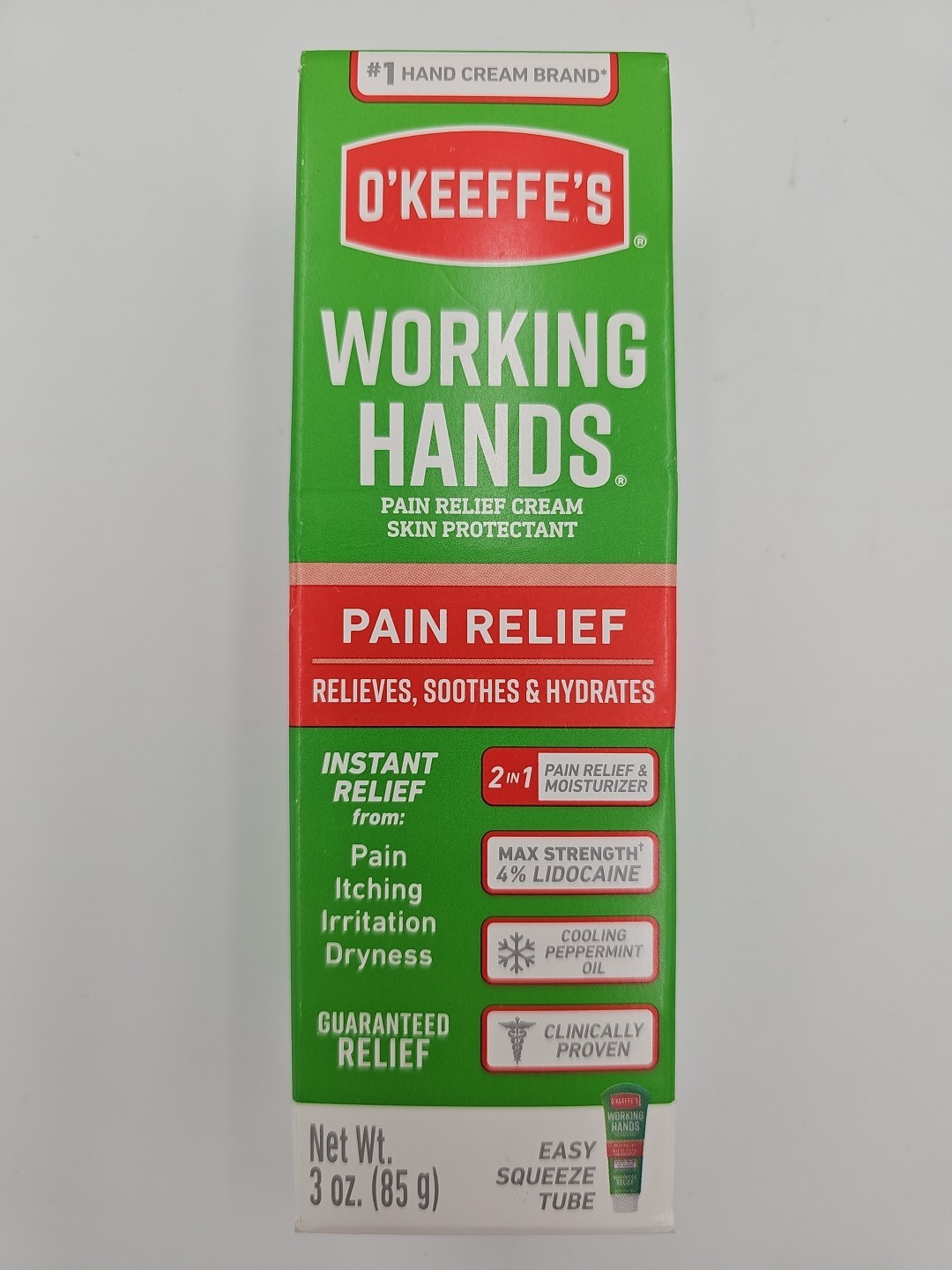 O'Keeffe's Working Hands Pain Relief Cream, Relieves Soothes & Hydrates, 3oz