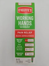 O'Keeffe's Working Hands Pain Relief Cream, Relieves Soothes & Hydrates, 3oz