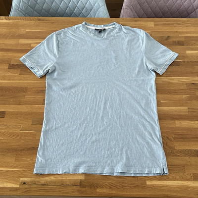 Express Herren T-Shirt S Hellblau Piqué Kurzarm Rundhals Uni