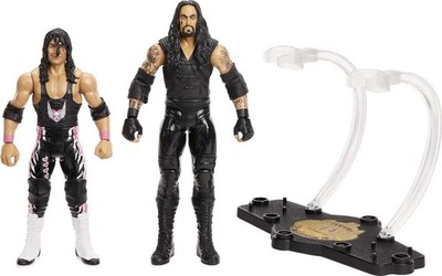 WWE Basic Series The Undertaker & Bret Hitman Hart Action Figures LOOSE COMPLETE