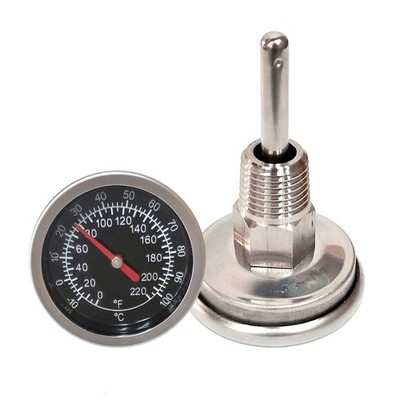 Dial Thermometer 1/4 NPT Thread Joint Stainless Steel Temperature Meter Gauge