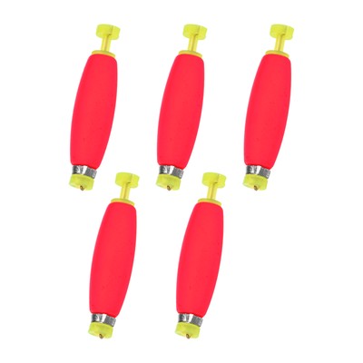 5-Pack Fishing Bobbers Floats, 2 Inch EVA Weighted Bobbers [Red]