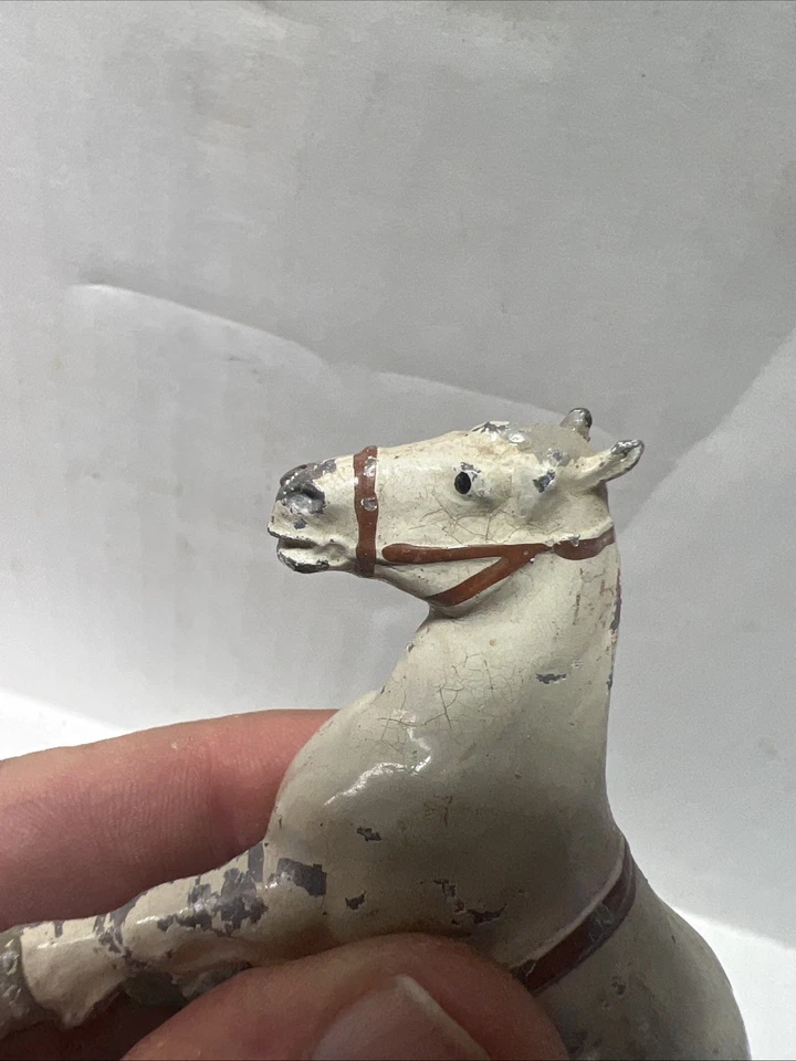 Винтажная Раскрашенная Свинцовая Игрушка Солдат Британской Эры Ферма Сельская местность ШИРЕ ЛОШАДЬ #K887 - Изображение 4 из 4