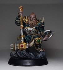 Painted Barbarian Dwarf Berserker Fantasy Miniature 75 mm D D Pathfinder TTRPG
