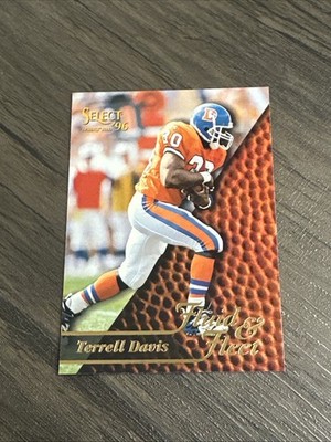 1996 Score Select Football Terrell Davis Fluid & Fleet #194 HOF Set Break NM-MT.