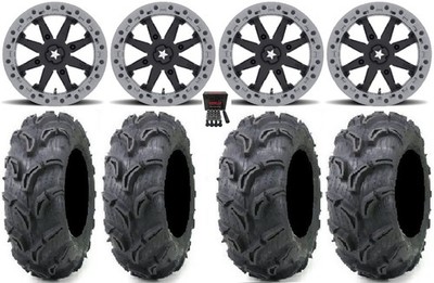 MSA Lok2 Beadlock 14'' UTV Wheels 28'' Zilla Tires Kawasaki Mule Pro FXT  KRX