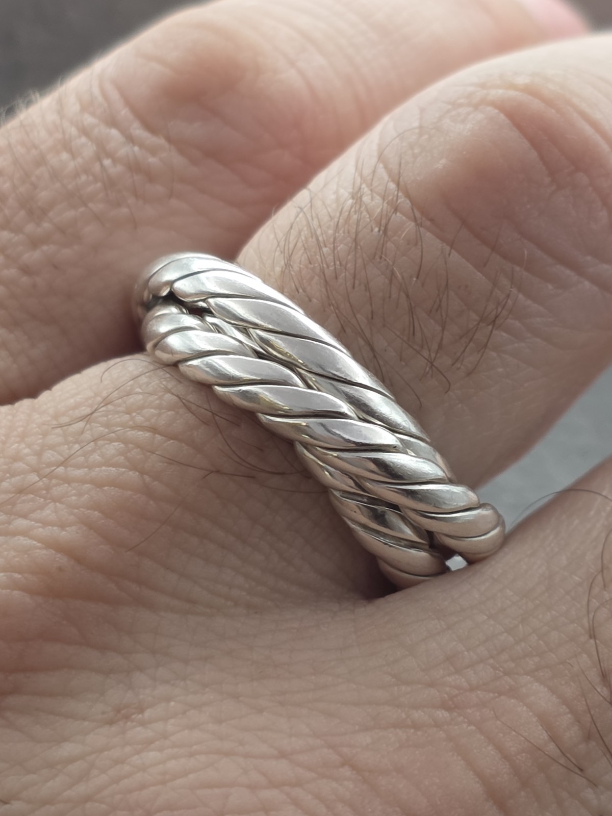 Sterling Silver Triple Interlocking Trinity Rolli… - image 4