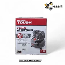 Hyper Tough VACW1523BEMG 6 Gallon Oil Free Pancake Air Compressor, 150 PSI,