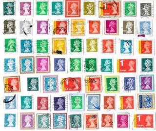 GB Queen Elizabeth Used Machin Definitive Security Stamps High Values On Paper