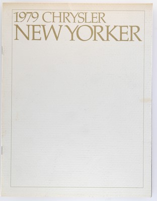 1979 Chrysler New Yorker Fifth Avenue Edition NOS Dealer Sales Brochure Newport