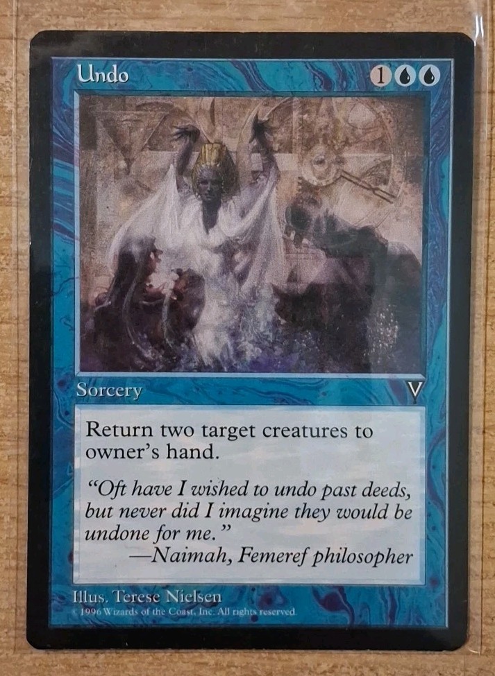1997 MAGIC THE GATHERING VISIONS UNDO TD25 