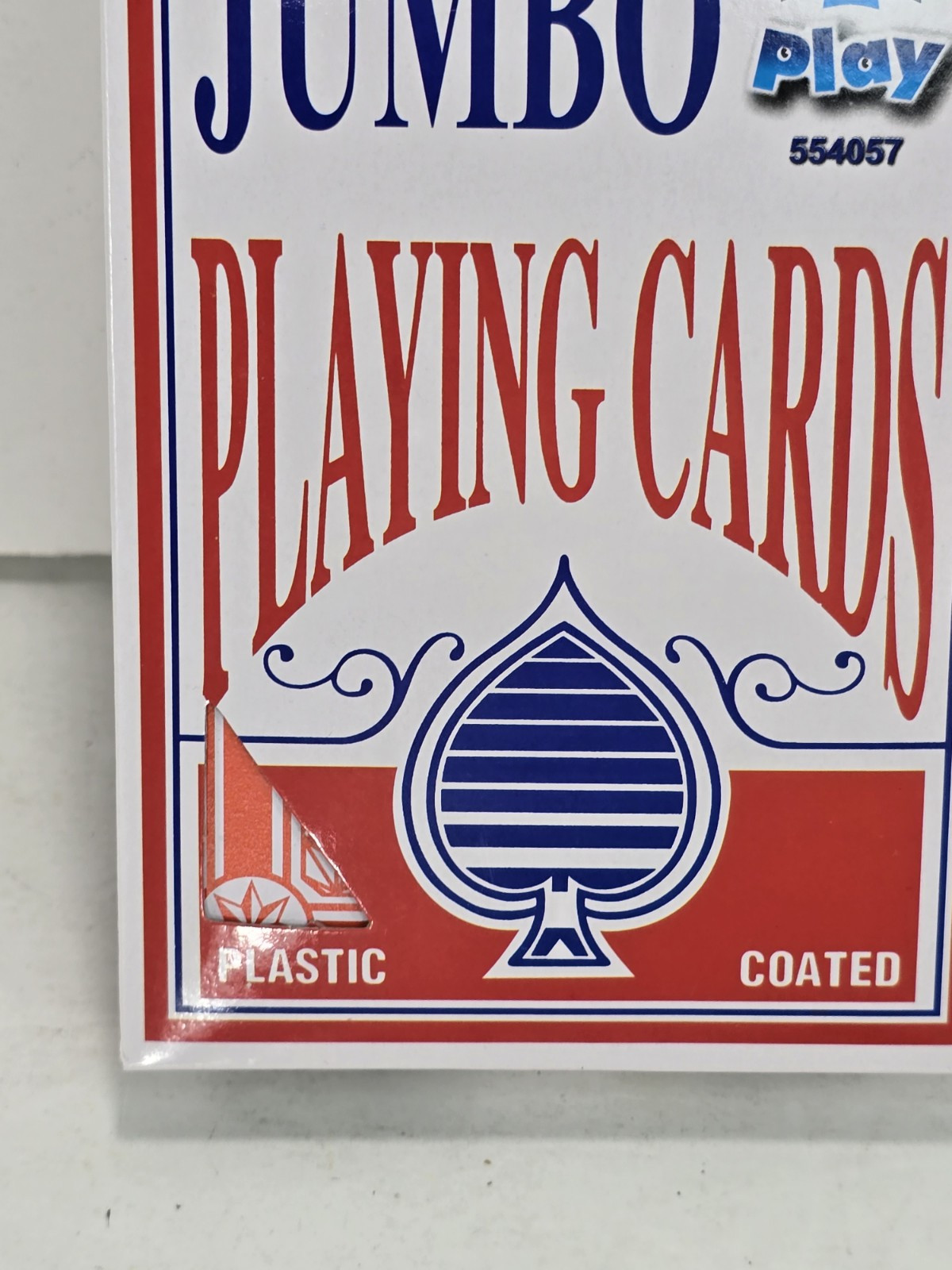 Jumbo Playing Cards Great Lakes Select 3 1/2" X 5" Plastic Coated New