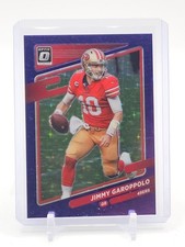 JIMMY GAROPPOLO 2021 DONRUSS OPTIC PURPLE STARS /15 #192 49ERS FOOTBALL Q5194