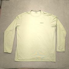 Patagonia Graphic Tech Fish Tee Shirt Mens Large Mint Green Crew Fishing Hiking