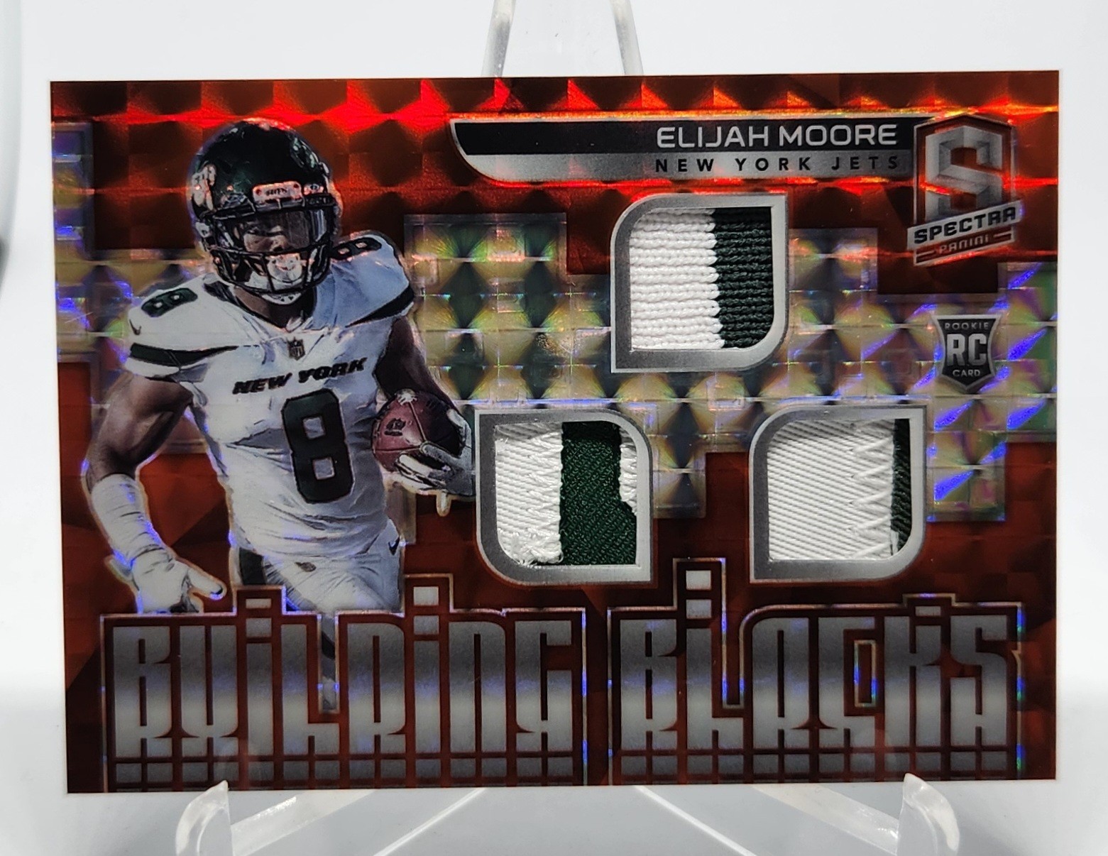 Elijah Moore Panini Spectra Building Blocks Relics #BBEM Base