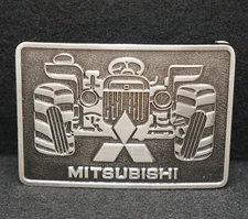 WA17101 *NOS* REALLY NICE **MITSUBISHI** AUTO CAR COMPANY SILVERTONE BELT BUCKLE