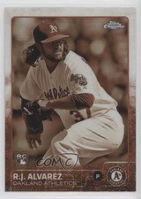 2015 Topps Chrome Sepia Refractor RJ Alvarez #120 2h4