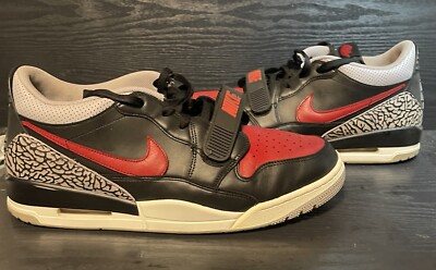 Jordan Legacy 312 Low Bred Cement Grey Gym Red Black CD7069-006