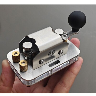 Standard Version Automatic/Manual Morse Code Telegraph Stainless Steel CW Key