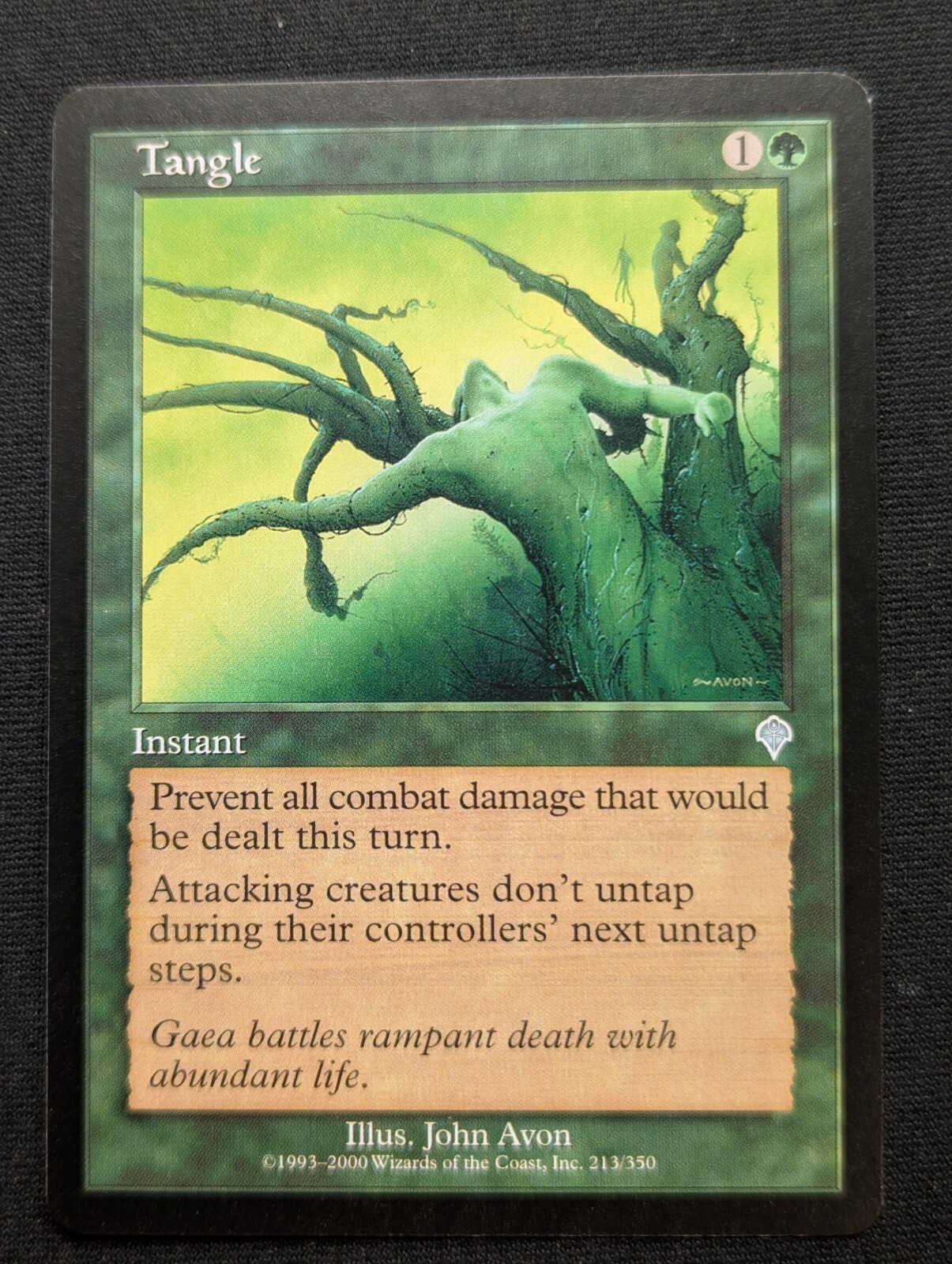 Tangle - Invasion - NM - MTG - Magic the Gathering - Green - Instant