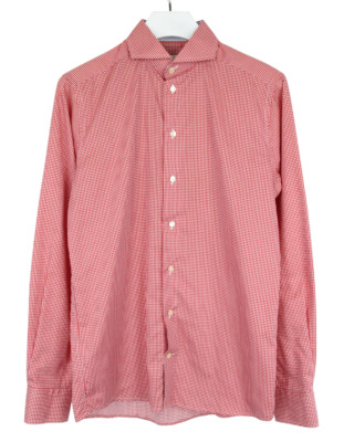 Eton Slim Shirt Herren (UK) 40 Langärmelig Kariert Muster Gespreizter Kragen