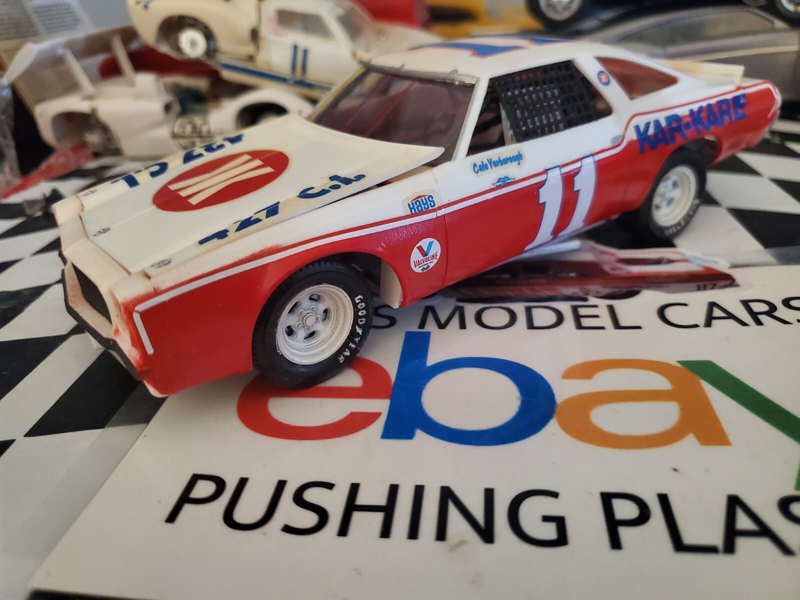 BUILT MODEL CAR VINTAGE MPC CALE YARBOROUGH CHEVY MALIBU SHELF READY