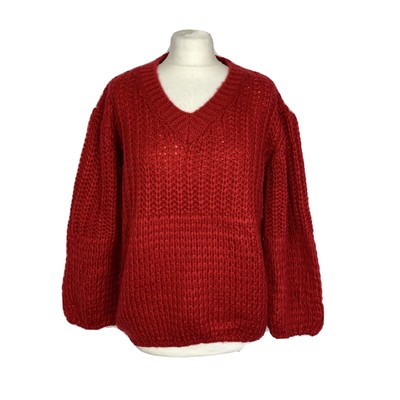 bright red jumper