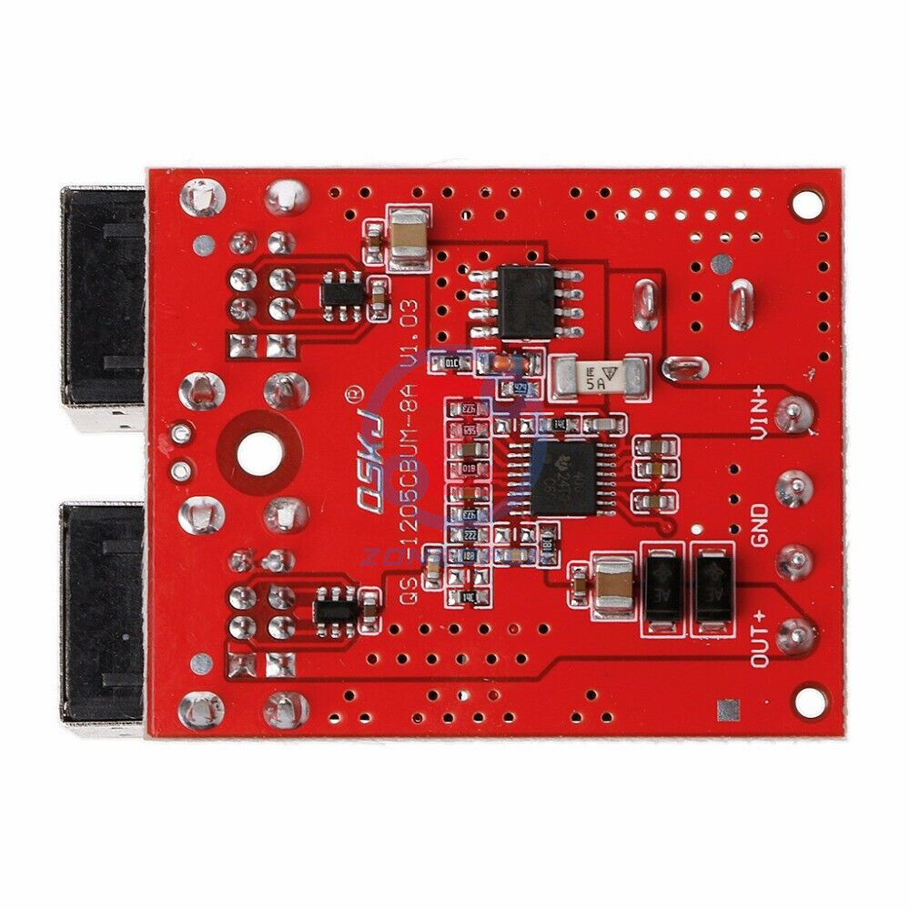 8V35V to 5V 8A DCDC 4 USB Step down Power Supply Module for Mobile