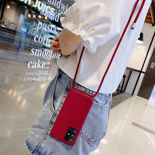 For Samsung S25 S24 S23 S22 S21 Ultra S20 FE A54 A55 Lanyard Silicone Case Cover - Picture 16 of 17