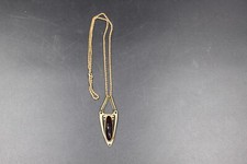 Antique Art Noveau BF & Co. Brass Pendant Necklace