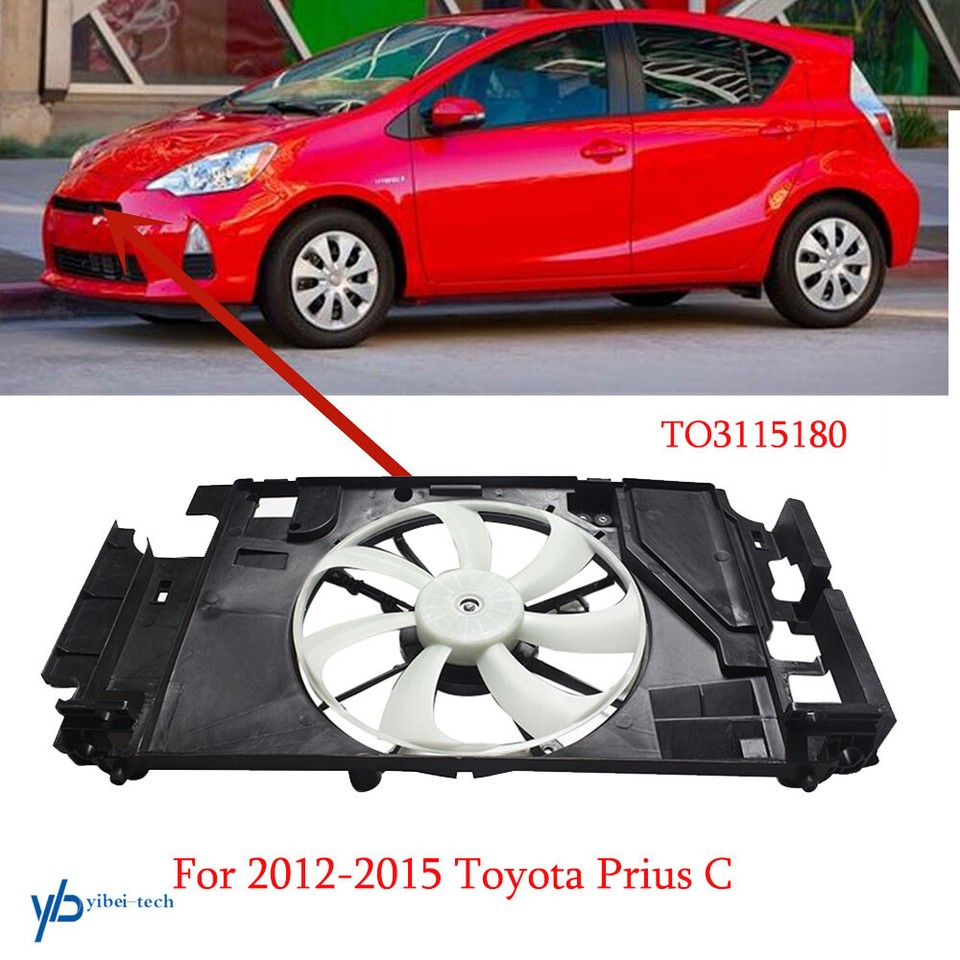 For 2012-2014/2015 Toyota Prius C TO3115180 Radiator AC Condenser ...