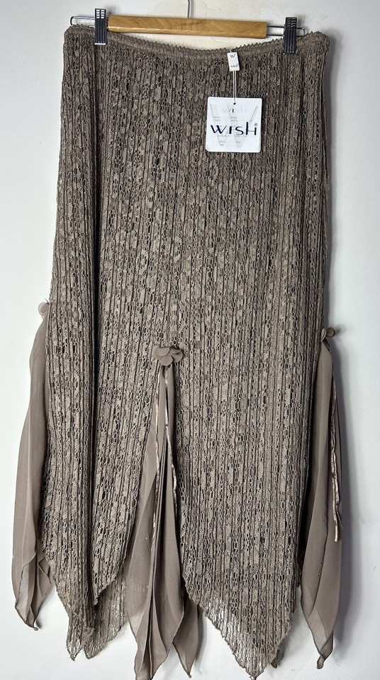 WISH Womens Skirt Size XL Brown Long Maxi Floral Formal Cocktail eBay