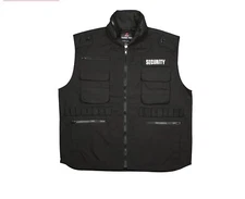 Ranger Vest Black Security Tactical Vest With Hood 7457 Rothco