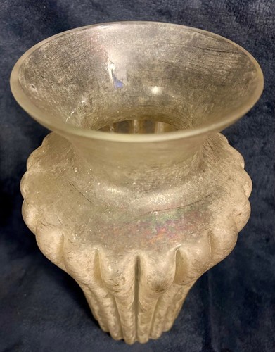 Murano Scavo Fluted Vase Neoclassical Modern 1960's Vase 12.5”x7” - Picture 5 of 10