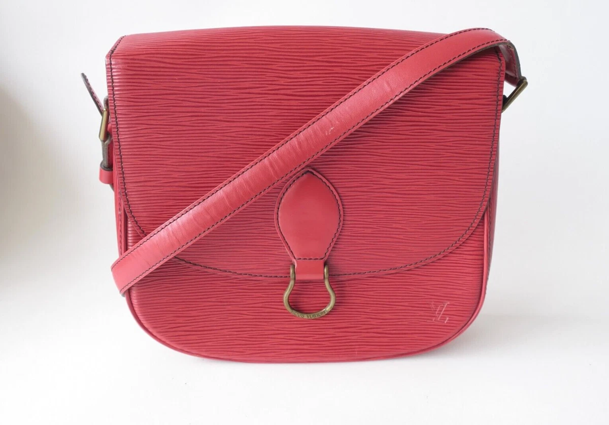 Louis Vuitton Crossbody Bag Authentic Red Epi Mini Saint Cloud