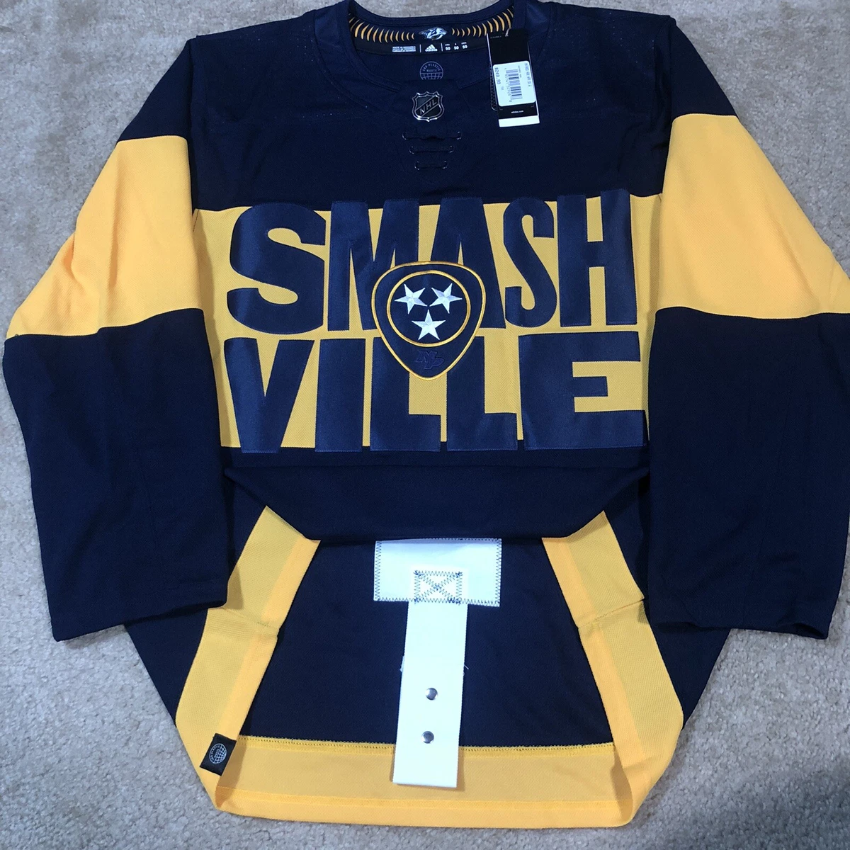 Nashville Predators size 52 Large - 2022 STADIUM SERIES Adidas NHL Hockey  Jersey